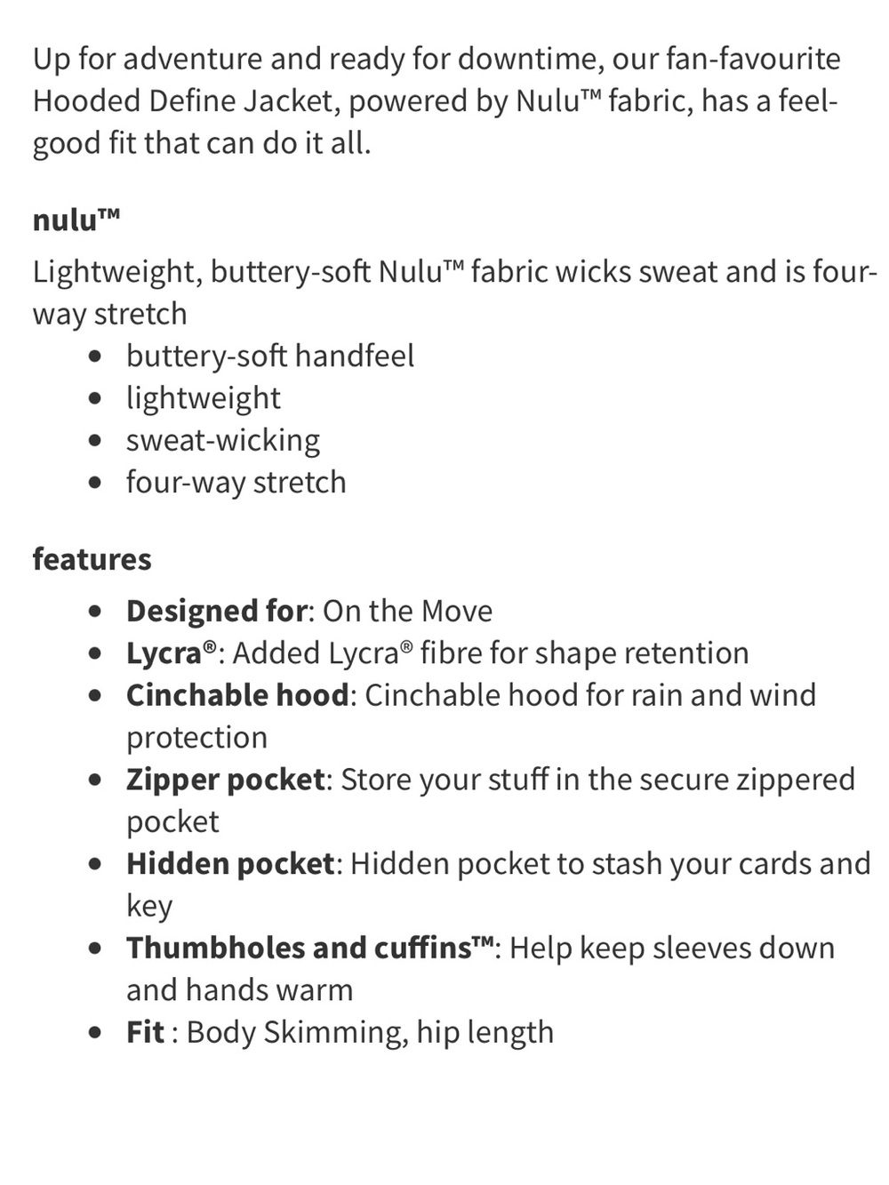 Lululemon Hooded Define Jacket - Picture 3 of 5